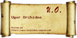 Ugor Orchidea névjegykártya
